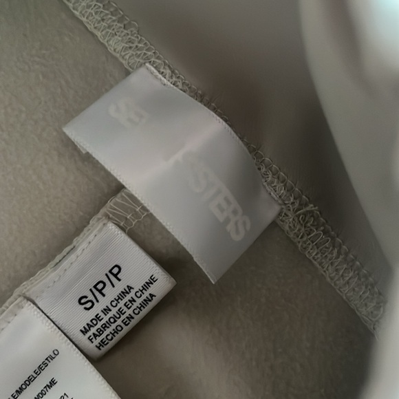 BEIGE CREAM LEATHER PANTS - Picture 5 of 5